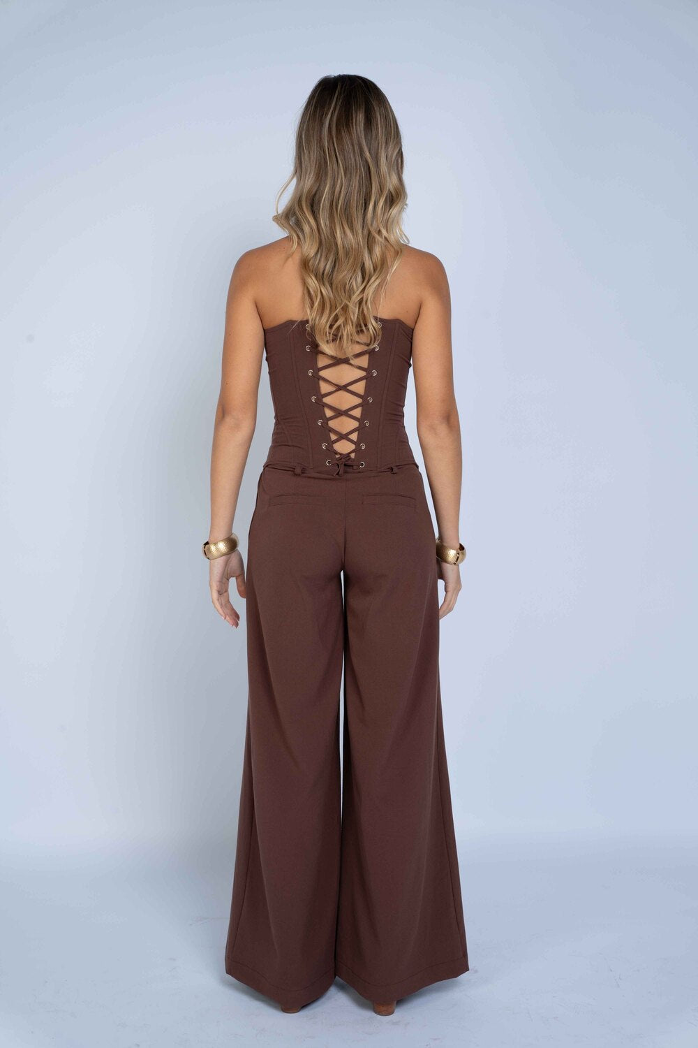 Corset y bolero Afra - Chocolate