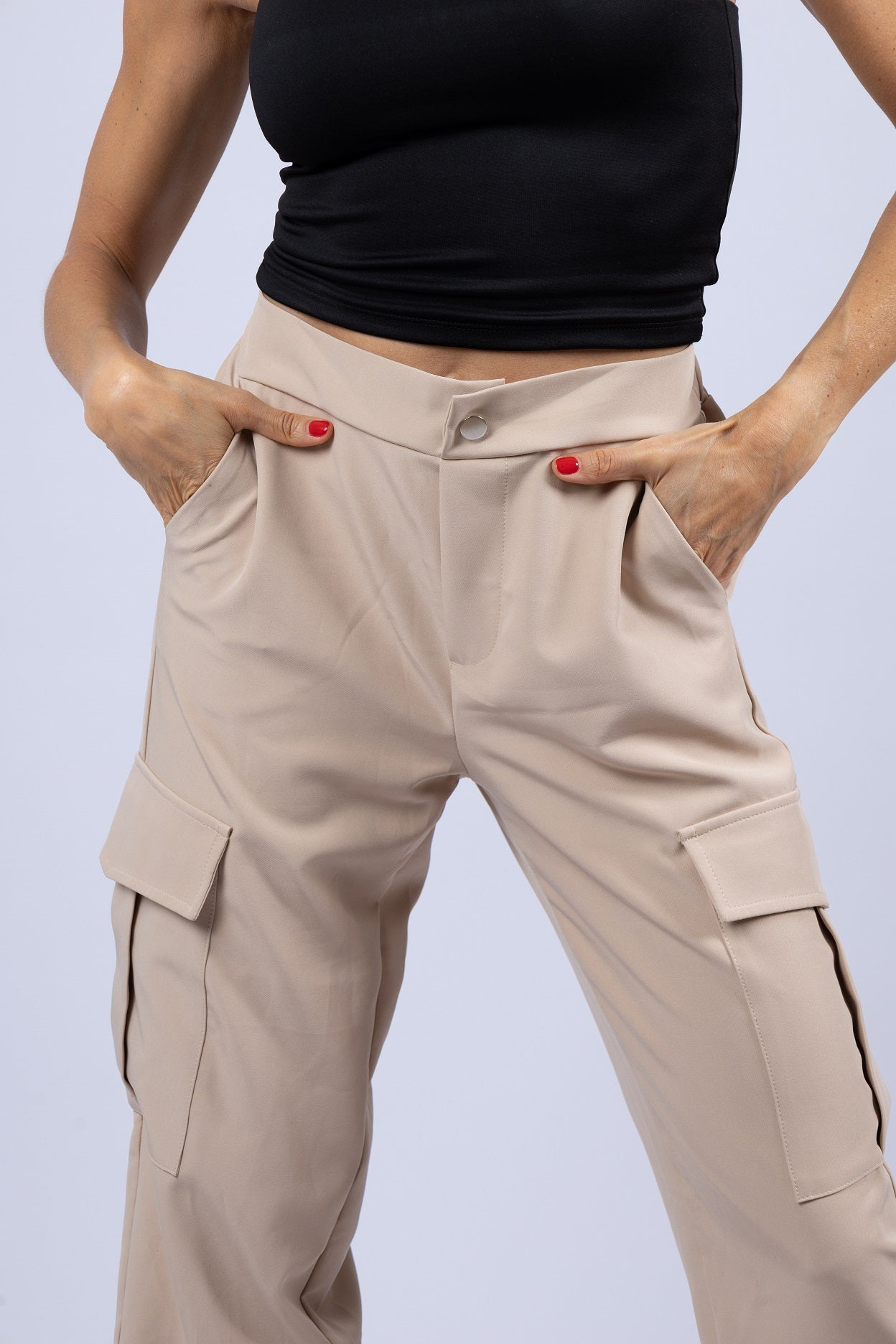 Pantalón cargo Ambar - beige