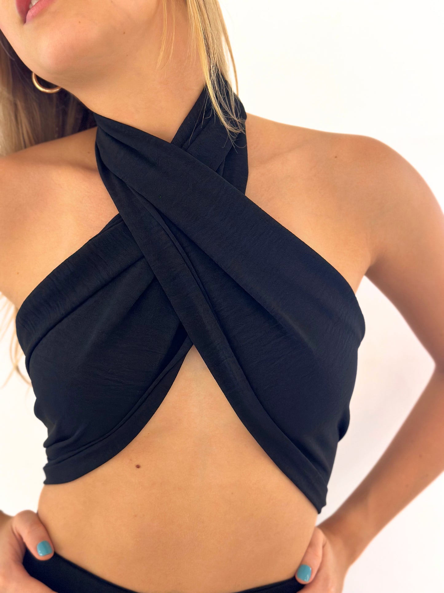 Top envolvente Tábata - negro