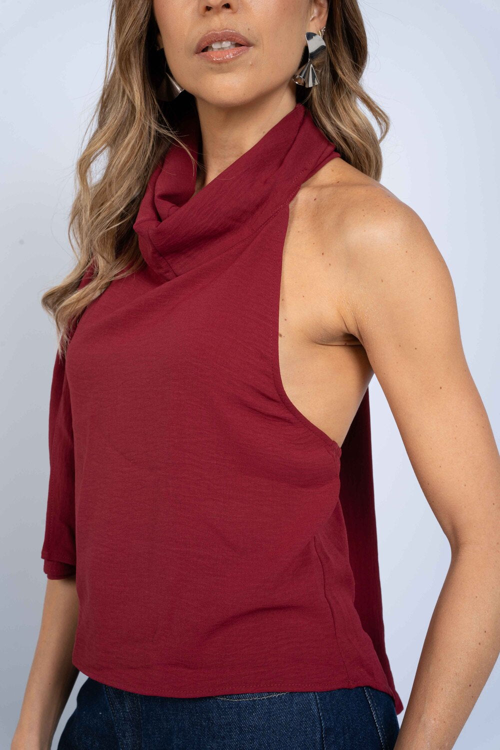 Top halter Galia - Burgundy