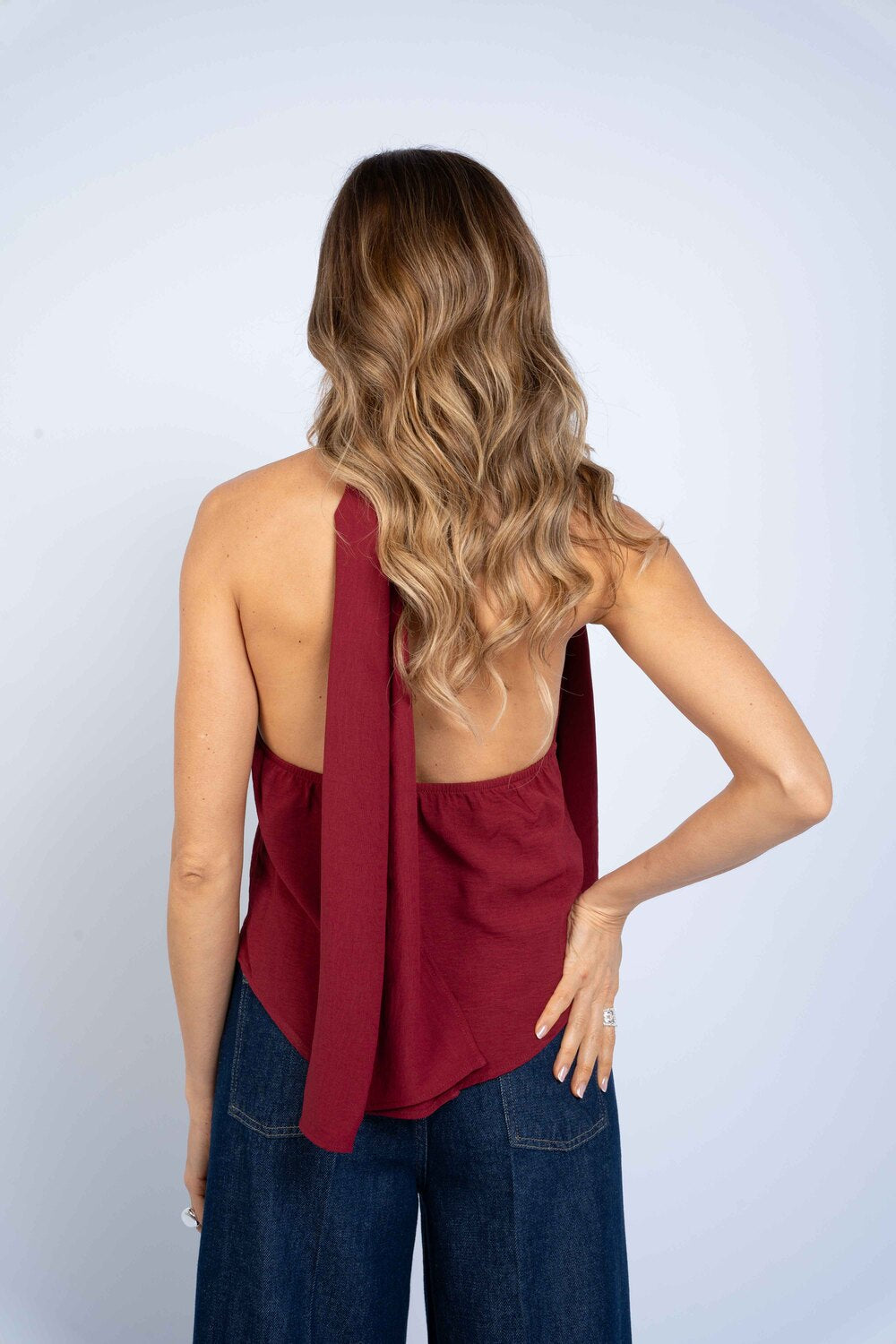 Top halter Galia - Burgundy