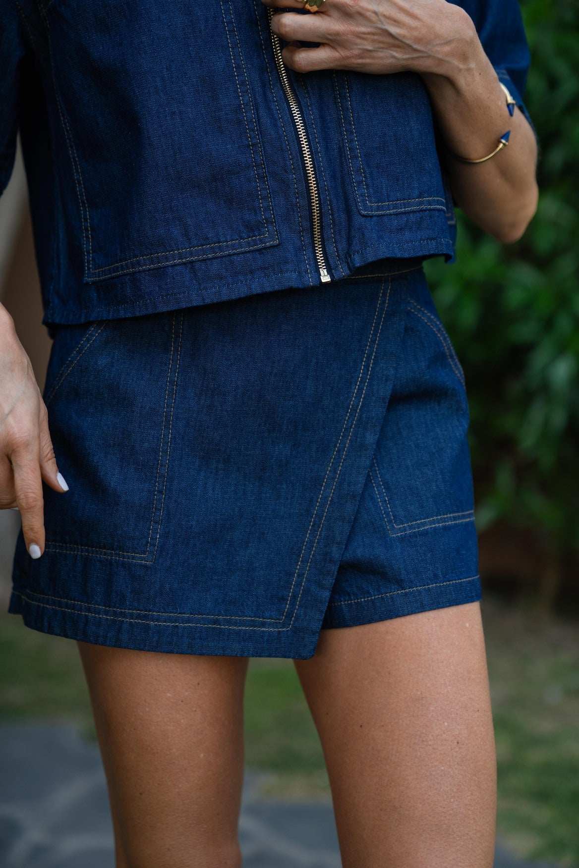 Short falda denim Chloe - azul